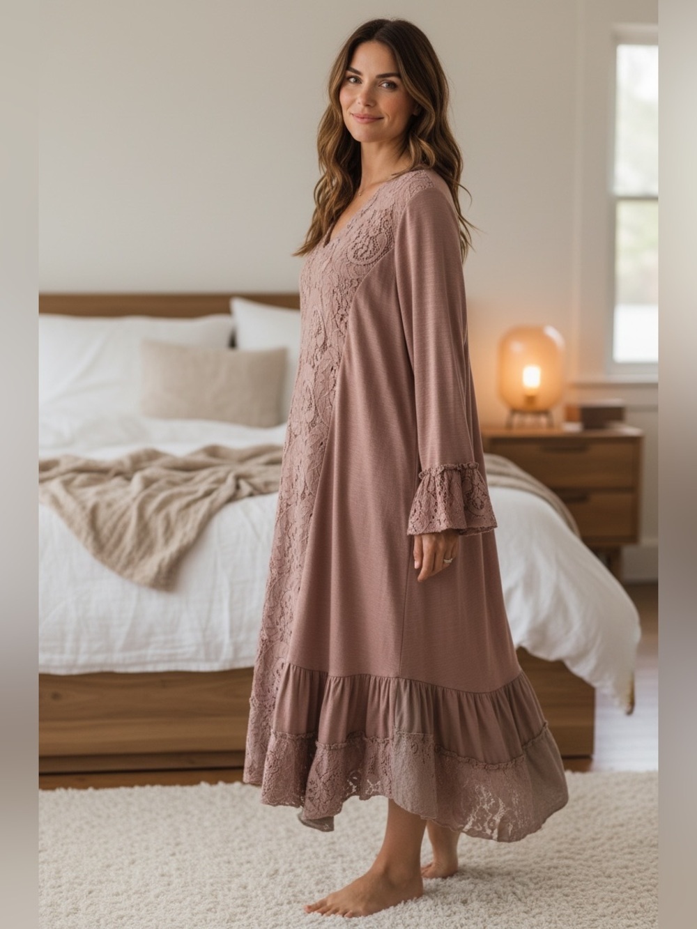 Angel Heart Boutique Mocha Lace Women’s Dress XL
